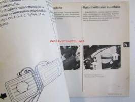 Saab 900 Opas - Selostus ja ohjeet, Käyttö ja huolto vuosimalli 1980