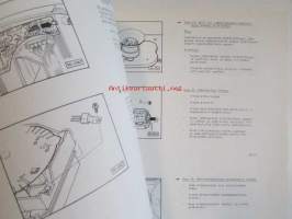 Volkswagen Service Passat 1988 Korjaustöiden vihko Sähkölaitteet julkaistu 04.88