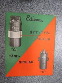 Edison sytytystulppia -kuvitettu taulukko