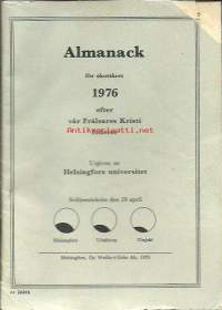 Almanack 1976 -   kalenteri merkintöjä