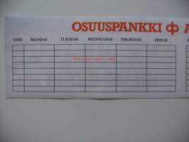 Osuuspankki  - Lukujärjestys