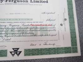 Massey-Ferguson Limited, osakekirja USA 1968