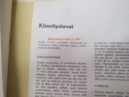Kuitulevyt, A. Ahlström Oy -käsittelyohjeet, työstö, kiinnitys, alusta, saumat, pintakäsittely, kuljetus, varastointi -tehtaan ohjeet