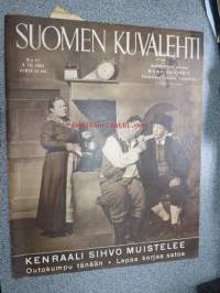 Suomen Kuvalehti 1954 nr 41, 9.10.1954, sis. mm. seur. artikkelit / kuvat / mainokset; Kansikuva - Nummisuutarit Tampereen Työväen Teatterissa, Ifa F8 - F9 - F8