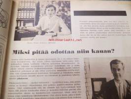Suomen Kuvalehti 1954 nr 43, 23.10.1954, sis. mm. seur. artikkelit / kuvat / mainokset; Kansikuva Nahkakonventin riemua, Täysosuma karamellit, Lapin maalari Eino
