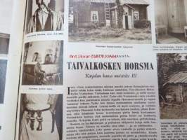 Suomen Kuvalehti 1954 nr 43, 23.10.1954, sis. mm. seur. artikkelit / kuvat / mainokset; Kansikuva Nahkakonventin riemua, Täysosuma karamellit, Lapin maalari Eino