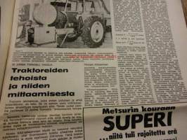 Koneviesti 1970 / 18 sis mm.Onko sänkimuokkaus uskonasia?.Perunankorjuukoneitten vuosikatselmus.Tume-kylvölannoituskone.Traktoreiden tehoista ja niiden