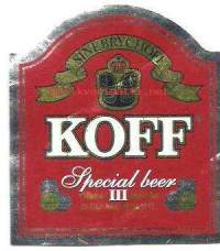 Koff  Special III olut  - olutetiketti