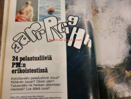 Purje ja moottori 1973 / 10  sis mm. Raati; Myötätuuli, tiepalvelu, kiitorata, käräjät nostoköli, paperikori, sakset, kirja posti ja tori, Pysykää erossa
