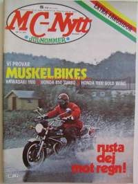 MC-Nytt 1975 nr 13 julnumber.-mm. Honda 850 turbo, Honda 1000 gold wing, Kawasaki 1100 - Moottoripyörä erikoislehti, katso kuvista tarkemmin sisältöä.