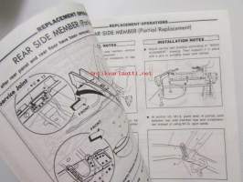 Nissan model M11 series Body Repair service manual - korjaamokirjan, katso kuvista tarkemmin sisältöä