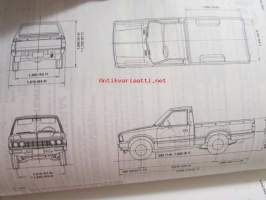 Nissan Pick-up model 720 series Service manual supplement I - korjaamokäsikirjan lisäosa, katso kuvista tarkemmin sisältöä