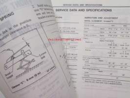 Nissan Pick-up model 720 series Service manual supplement I - korjaamokäsikirjan lisäosa, katso kuvista tarkemmin sisältöä