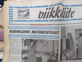 Maaseudun Tulevaisuus 1967 nr 40 viikkoliite, sis. mm. Kodiksamin matonkutojat, Heikki Winnari, Palestiinan nykykasvot, Kiireinen Danny, ym.