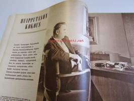 Suomen Kuvalehti 1959 nr 14  4. huhtikuu 1959 , Aiheita mm. Länteen myös - Tampereen veturitehtaalla valmistunut 1904 halkolämmitteinen Tk 2 sarjan veturi nr 418