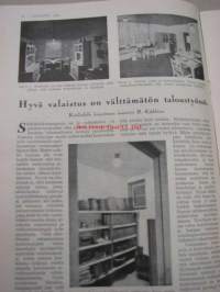 Kotiliesi 1930 nr 10. Toukokuu 1930. Takakannessa Finlayson -värimainos. Ford ja Chevrolet -mainokset. Reseptejä, neulemalleja  ja ompeluohjeita 1930-luvulta.