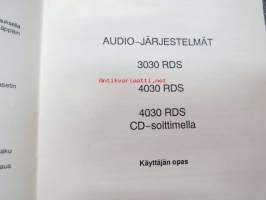 Citroën Xantia radion käyttöopas, koskee audio-järjestelmän 4030 RDS CD-soitinyksikköä, 2030 Audio-järjestelmä - Käyttäjän opas