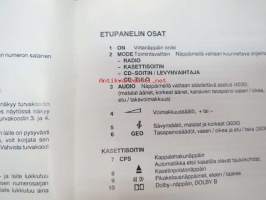 Citroën Xantia radion käyttöopas, koskee audio-järjestelmän 4030 RDS CD-soitinyksikköä, 2030 Audio-järjestelmä - Käyttäjän opas
