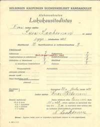 Alakansakoulun Lukukausitodistus 1928,  - koulutodistus