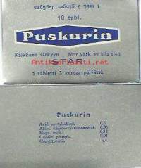 Puskurin -pilleripurkin peltinen aihio  , lääketehdas Star