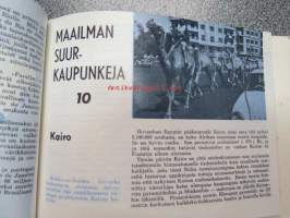 Koulusäästäjän keräilykansio / Säästöpankki - Maailman suurkaupunkeja 16 kpl, osa leikattuja + 1 kpl Vanhan helmen tarina (osa 8)