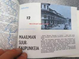 Koulusäästäjän keräilykansio / Säästöpankki - Maailman suurkaupunkeja 16 kpl, osa leikattuja + 1 kpl Vanhan helmen tarina (osa 8)