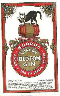 London Oldtom  Gin - viinaetiketti
