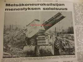 Koneviesti 1969 / 22  sis mm. Kuvasatoa Amerikan maatalouskoneista, Kannataako viljapeltoja kastella? Ajotaidon SM-kilpailut, Vakolan tiedote 9/69 (Ratkaisuja