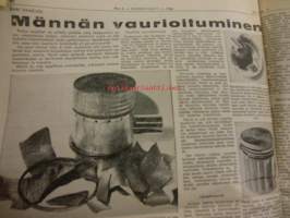 Koneviesti 1966 / 6.sis,mm .Fiat 615 nyt myös nelivetona.Suomen yleisimmät mopedit.Maavara MV;n mittauksen kohteena.Lapiorullaäkeet.Männän vaurioituminen.ym