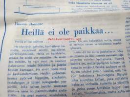 Möykky 1965 nr 1-2 joulukuu - Kupittaan Yhteiskolun teinikunnan lehti; Jukka Leino - Turun Teiniyhdistyksen puheenjohtaja, Jimmy Ikonen - Heillä ei ole paikkaa,