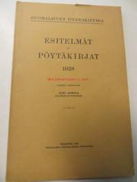 Suomalainen Tiedeakatemia. Esitelmät ja pöytäkirjat 1928