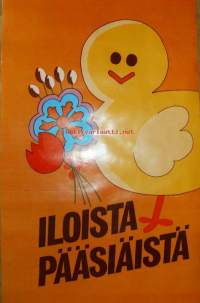 Iloista Pääsiäistä -Keskon mainosjuliste  60x40 cm  1970-1980-luvuilta   K-Kaupan Väiskin aikaisia.