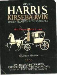 Harris Kirsebaervin - viinaetiketti viinietiketti