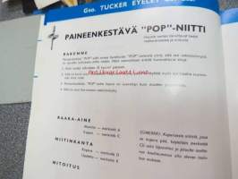 Pop-niitti - voittoa joka niitillä -esite niiteistä ja työkaluista niiden kiinnittämiseen