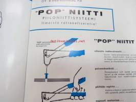 Pop-niitti - voittoa joka niitillä -esite niiteistä ja työkaluista niiden kiinnittämiseen