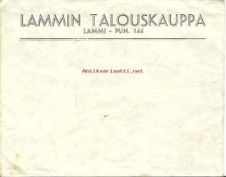Lammin Talouskauppa -     firmakuori sisällä mainoksia vuodelta 1961