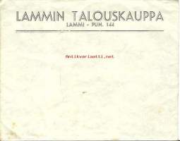 Lammin Talouskauppa -     firmakuori sisällä mainoksia vuodelta 1961