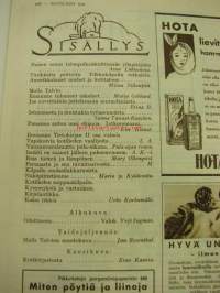 Kotiliesi 1931 nr 20, mm artikkeli naisten osuus talonpoikaiskulttuurin ylläpitäjänä sekä emännän tuhannet askeleet