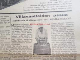 Helsingin Sanomat Viikkoliite 1934 nr 49, 9.12.1934, sis. mm. seur. artikkelit; Erkki Halme - Kurunperän ilves, Toimen poikain erämaja Tervaskero, Muistoja