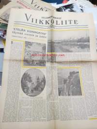 Helsingin Sanomat Viikkoliite 1934 nr 41, 14.10.1934, sis. mm. seur. artikkelit; Jorma Pohjanpalo - &quot;Etelän kuningatar&quot; (Australia) täyttää vuosia ja juhlii, M.