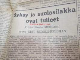 Helsingin Sanomat Viikkoliite 1934 nr 39, 30.9.1934, sis. mm. seur. artikkelit; Vaikutelmia Englannista kesäkuussa 1934, Pestuumarkkinat Lahdessa, Neuvostoteatteri