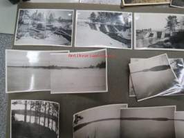 Sauvojärvi, pato- ja putkityömaa 1952 -valokuvat 25 kpl