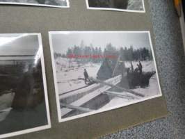 Sauvojärvi, pato- ja putkityömaa 1952 -valokuvat 25 kpl