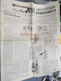 Maaseudun Koneviesti 1954 nr 9, sis. mm. seur. artikkelit / kuvat / mainokset; Fordson Major Diesel, Pärinäpoikien kerho, Väkilannoitteenlevityksen uutta