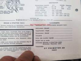 Briggs &amp; Stratton 92500-92598, 92900-92998, 110908-110998 -käyttö- ja huolto-ohje