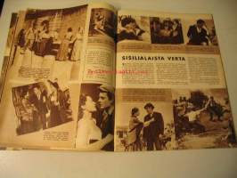 Elokuva-Aitta 1956 nr 3  Ulkomaisista elokuvista esittelyssä Sisilialaista verta. Lilli Palmer ja Rex Harrison tienristeyksessä. Laulun sanat: Young at heart.