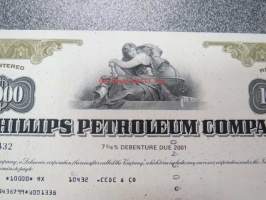 Phillips Petroleum Company 10,000 USD 7% Debenture -debentuurilainakirja