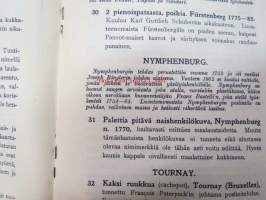 Vanhan posliinitaiteen näyttely syyskuu 1919 / Ab Antica Oy -näyttelyluettelo