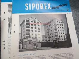 Siporex kevytbetonin esittelylehtiä 5 kpl + tyyppitaloesitteitä 9 kpl