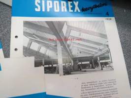 Siporex kevytbetonin esittelylehtiä 5 kpl + tyyppitaloesitteitä 9 kpl